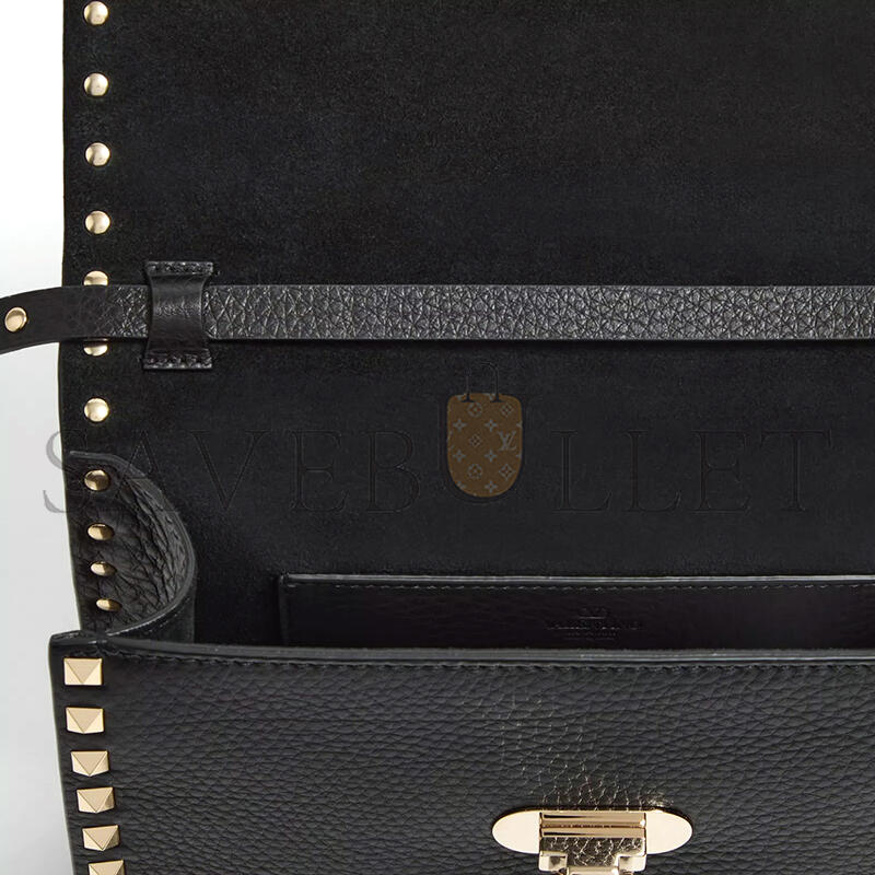 VALENTINO GARAVANI SMALL ROCKSTUD GRAINY CALFSKIN CROSSBODY BAG 7W2B0181VSF_0NO (22.5*15*6cm)